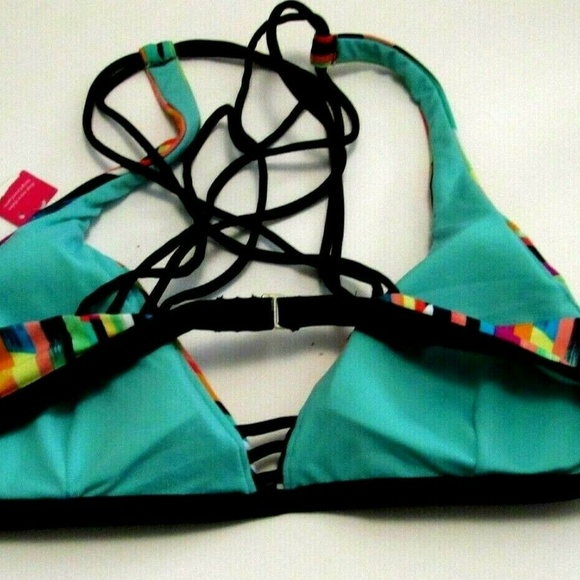 Xhilaration Multicolor Striped Bikini Top - Picture 2 of 5